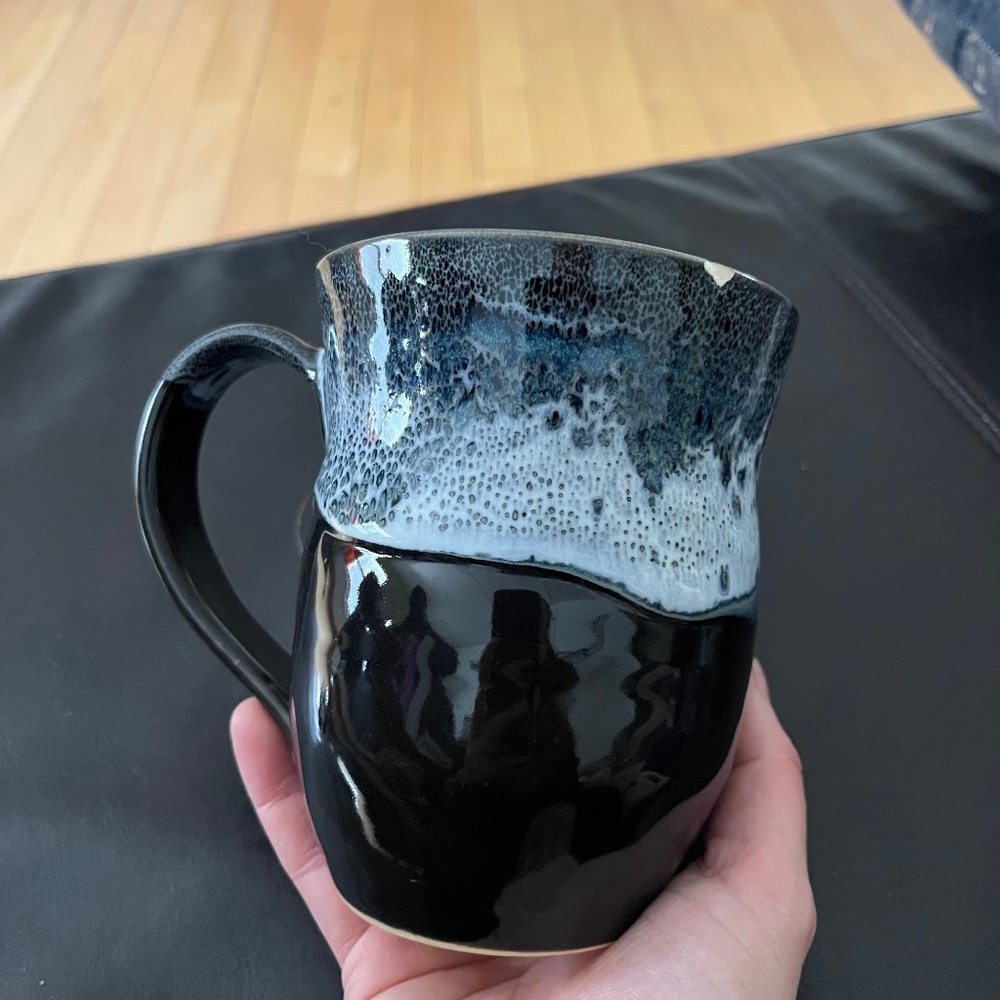 Dark Glaze Maxwell Pottery Mug - Large - Small Chip